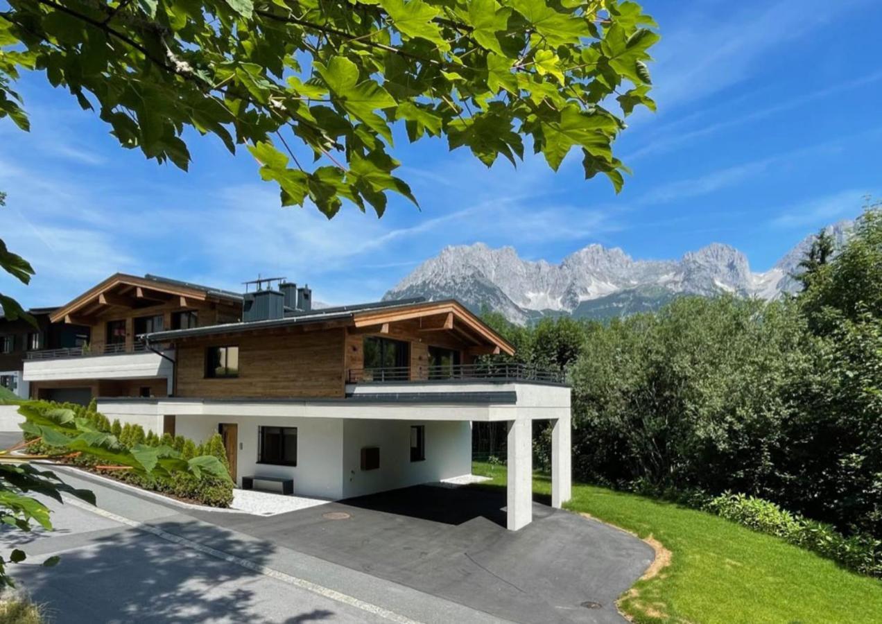 Geniessen Sie Bergblick & Sauna Im Modernen Chalet Going am Wilden Kaiser Dış mekan fotoğraf